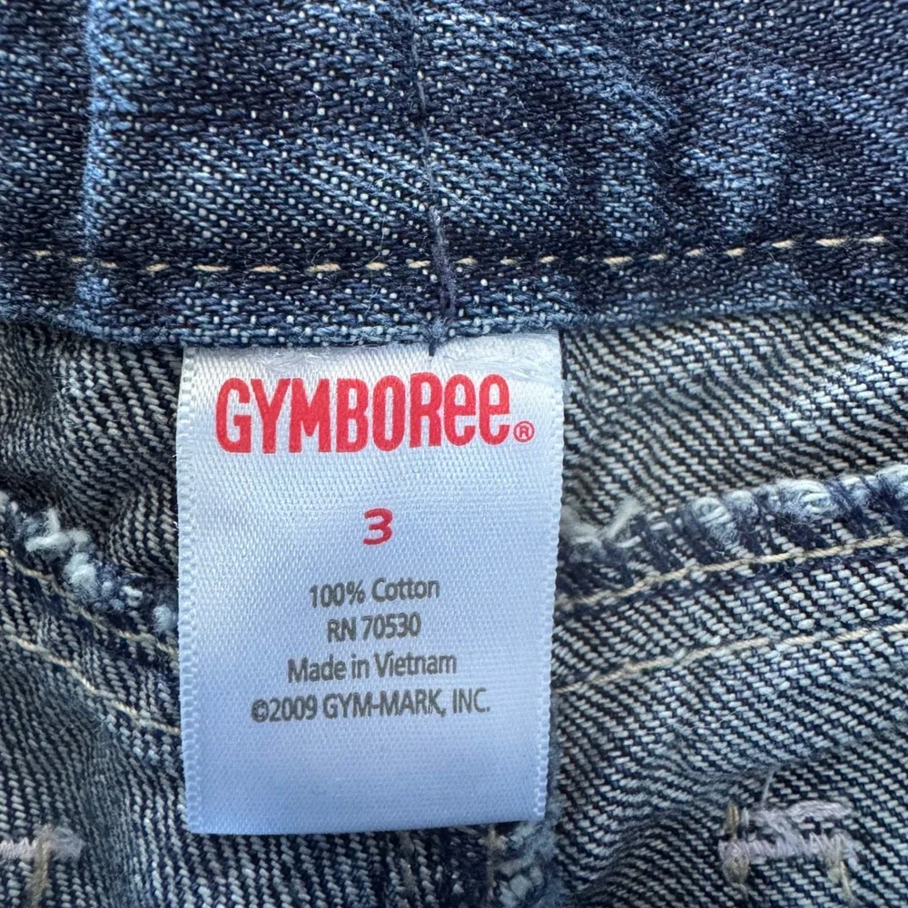 Gymboree Girls 2009 Y2K Dark Wash Embellished Bootcut Jeans Size 3 Pearl Gem